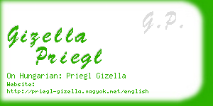 gizella priegl business card